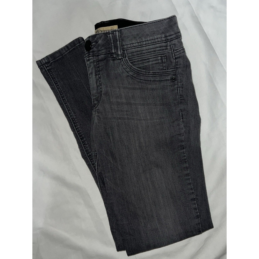 Democracy Jeans Womens 4 Black Gray Ab Technology Jegging Skinny Stretch Denim